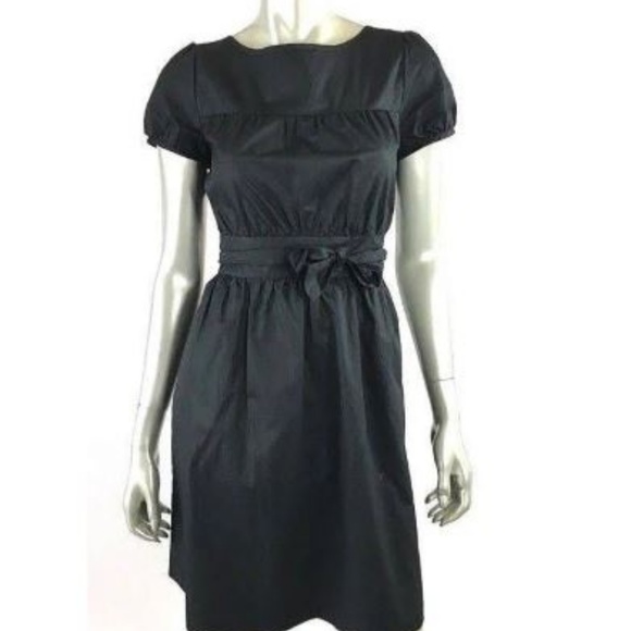Theory Dresses & Skirts - Theory Dilia Black Cotton Tie Waist Dress LBD